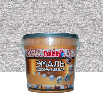 Эмаль акриловая декоративная Palizh серебро 0,9 кг