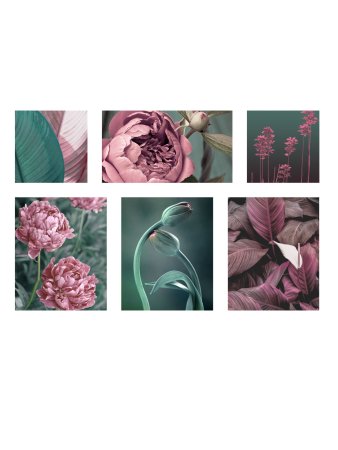 Модульная картина Цветы 77х 114см