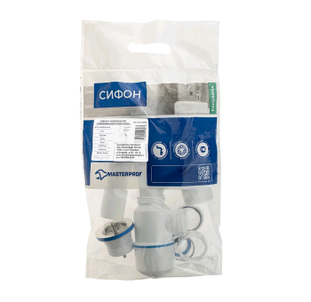 Сифон MasterProf для умывальника 1 1/2" 40 мм 500 мм без перелива