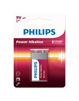 Батарейка щелочная Power Alkaine 6LR61 1шт/уп.