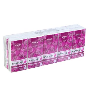 Платочки бумажные AMRA 10 шт Платочки бумажные AMRA 10 шт