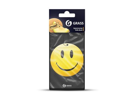 Ароматизатор подвесной картонный GRASS Смайл Дыня
