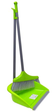 Набор щетка и совок Ленивка  80см цвет зеленый