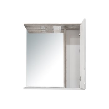 Шкаф-зеркало подвесной Лорена 73,7х65х14,5см серый