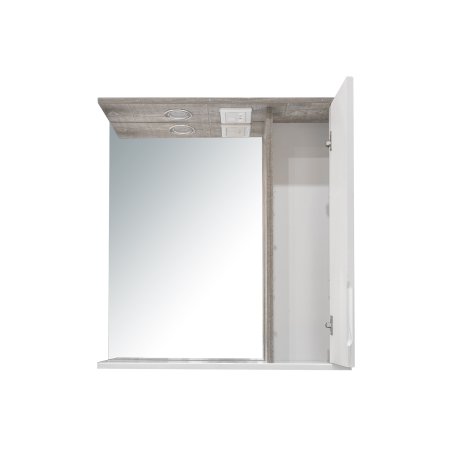 Шкаф-зеркало подвесной Лорена 73,7х65х14,5см серый