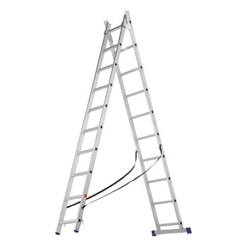 Лестница двухсекционная Сибртех 10 ступеней алюминий