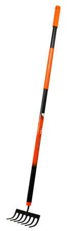 Грабли прямые с черенком Finland сталь 7 зубьев