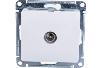 Розетка TV коннектор встраиваемая Schneider Electric Glossa цвет белый, арт. GSL000193