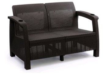 Диван садовый 127х70х79см мокко