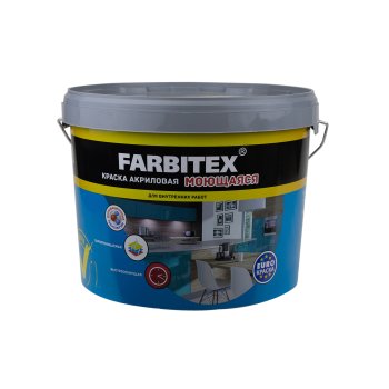 Краска водно-дисперсионная ABC-Farben FARBITEX моющаяся белая 13 кг