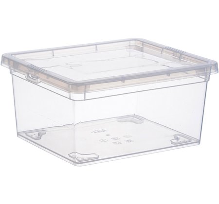 Ящик для хранения с крышкой 19х16х9см цвет прозрачный
