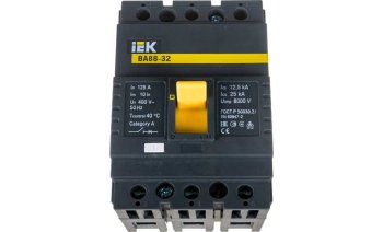 Автоматический выключатель силовой IEK ВА 88-32 3P 125А 25кА арт.SVA10-3-0125