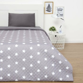 Покрывало Этель Stars 210х140 см серый Покрывало Этель Stars 210х140 см серый
