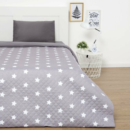 Покрывало Этель Stars 210х140 см серый Покрывало Этель Stars 210х140 см серый