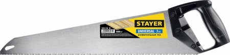 Ножовка столярная по дереву STAYER Universal 500мм 7TPI пластиковая рукоятка
