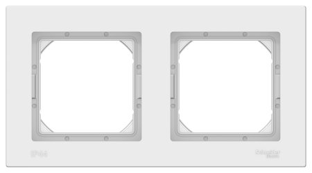 Рамка Schneider Electric AtlasDesign Aqua IP44 2 поста, цвет белый, арт. ATN440102