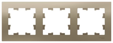 Рамка Schneider Electric AtlasDesign 3 поста, цвет шампань, арт. ATN000503