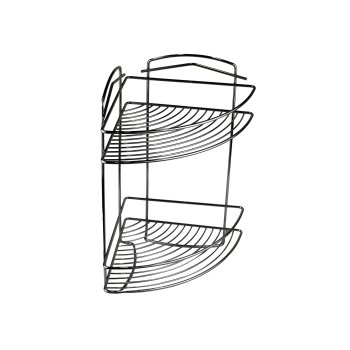 Полка для ванной 2 ярусная угловая 9 MI цвет хром