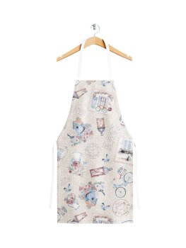 Фартук История открыток 75х62 см 1шт бежевый