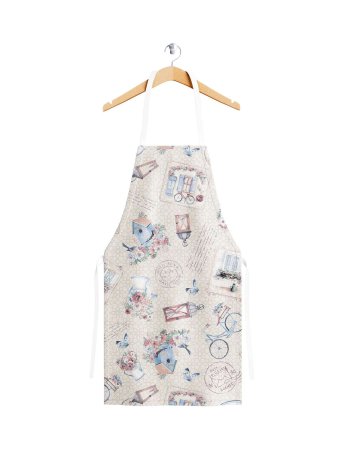 Фартук История открыток 75х62 см 1шт бежевый