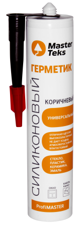 Герметик универсальный MasterTeks ProfiMaster силиконовый коричневый 290 мл