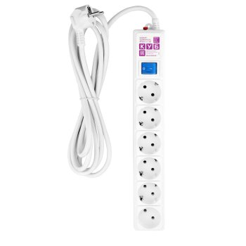 Сетевой фильтр POWER CUBE 6 розеток (5 с/зем. + 1 б/зем) с выключателем 3 м белый Сетевой фильтр POWER CUBE 6 розеток (5 с/зем. + 1 б/зем) с выключателем 3 м белый