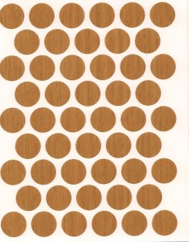 Заглушка самоклеющаяся 14мм светлый дуб 50 шт.