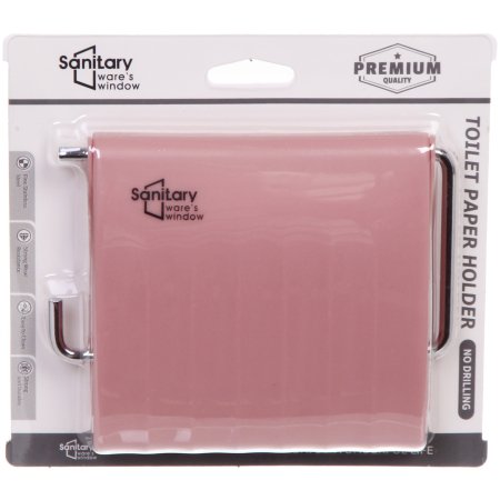 Держатель для туалетной бумаги настенный розовый Сиена с крышкой