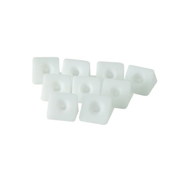 Фиксатор для ДВП с саморезом 15х10х10мм белый 10шт