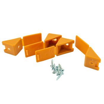 Уголок мебельный пластиковый с шурупом 32х32х23мм вишня 4шт