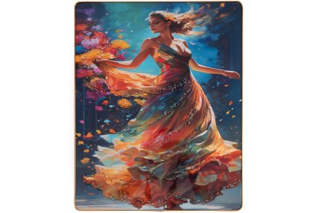 Картина с эпоксидной смолой Девушка 50х 40см