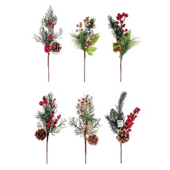 Ветка декоративная 32см цвет зеленый