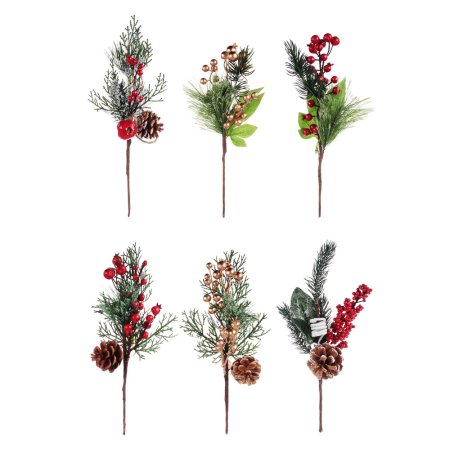 Ветка декоративная 32см цвет зеленый