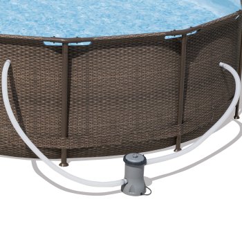 Бассейн каркасный Bestway Steel Pro Max Ротанг 366х366х100см 9150л