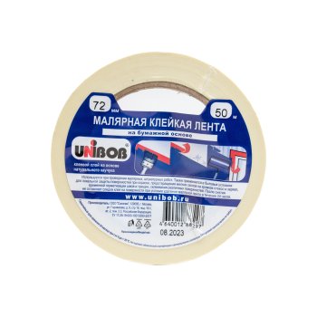 Лента малярная UNIBOB 72 мм х 50м белый