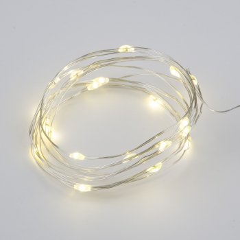Гирлянда для дома роса 2м белый теплый 20 LED ламп прозрачный провод Гирлянда для дома роса 2м белый теплый 20 LED ламп прозрачный провод