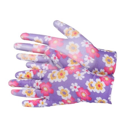 Перчатки садовые нейлон XL микс