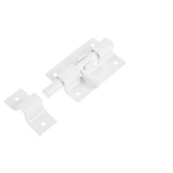 Шпингалет Домарт 80х33 мм белый