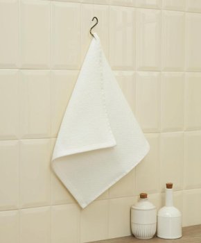 Полотенце махрово-вафеьное 55х40 см 1шт кремовый