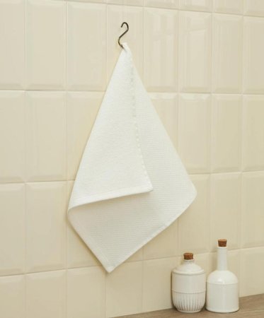 Полотенце махрово-вафеьное 55х40 см 1шт кремовый