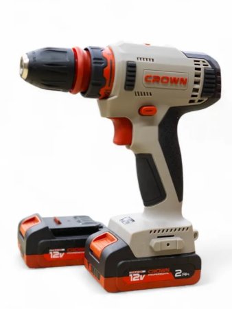 Дрель-шуруповерт аккумуляторная CROWN CT21081H-2 BMC Li-lon 12В 2x2Ач 30Нм
