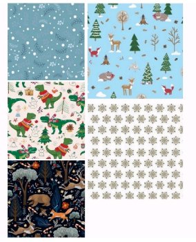 Бумага упаковочная Зимнее чудо 100х70см мультиколор