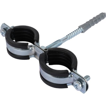 Хомут с дюбелем и шурупом STOUT d1" 1 шт цвет хром