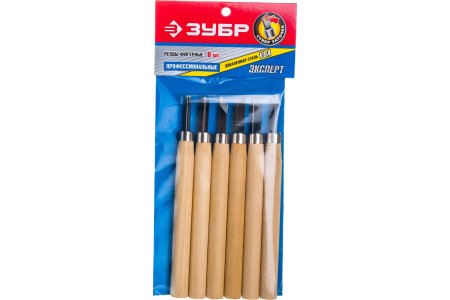 Набор резцов по дереву 13 мм Зубр Эксперт 6 шт