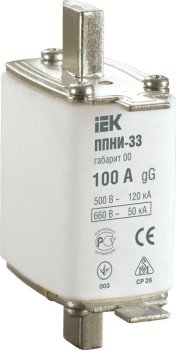 Предохранитель плавкий IEK ППНИ-33 100 А габарит 00