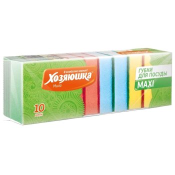 Губка Maxi 9,3х6,5х3 см 10шт