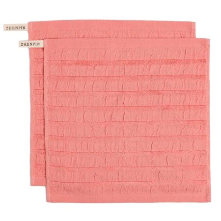 Комплект кухонных полотенец Полоса 34х34 см 2шт персиковый