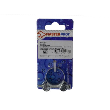 Хомут силовой MasterProf d26-28 мм 1шт цвет хром