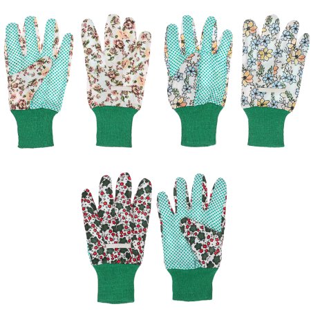 Перчатки садовые хлопок L разноцветный