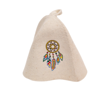 Шапка для бани ГлавБаня Ловец снов фетр